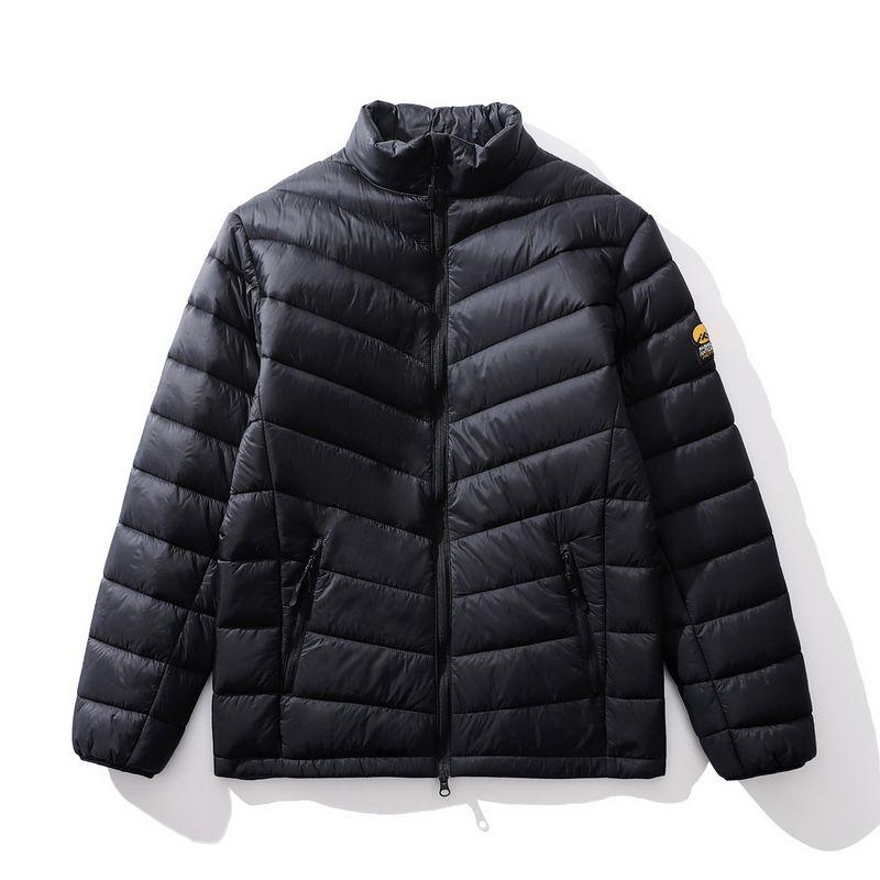 Gold Label P-Cotton Lining Outdoor Lightweight Cold-Proof Ribbed Cotton Jacket Men s Winter Cotton Coat Foreign Trade Men s Cotton Clothing Outerwear Black 3XL