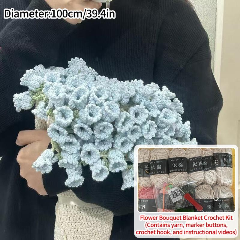 Rose Blanket Material Package Bell Orchid Handmade Birthday Gift For Girl Wedding Blessing Blanket Handmade Material Diy Gifts