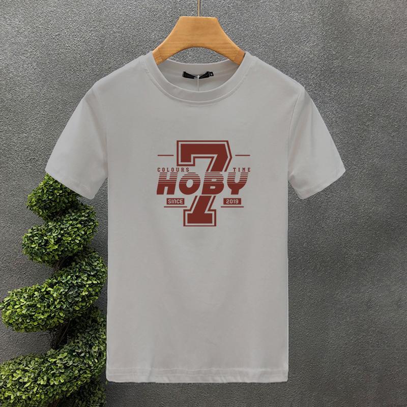 High Quality Luxury Brand 100% Cotton Design Letter 7Printing Tees Summer Harajuku For Men/Women Short Sleeve T-shirt Asian Size