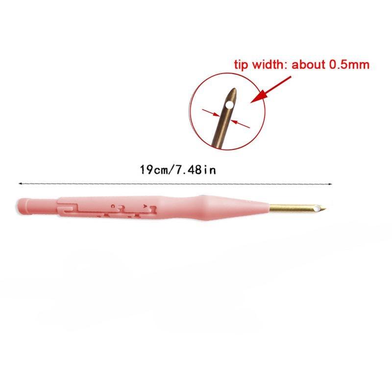 Broderi Slumpmässig Färg Kit Punch Needle Stickningsverktyg Magisk Broderinål Penna Vävverktyg Stickning Sömnadsverktyg för DIY