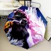 Giant Ape Rampages City Umbrella Folding umbrella, automatic umbrella 8-Frame for Travel, camping Use Gift for Halloween Christmas