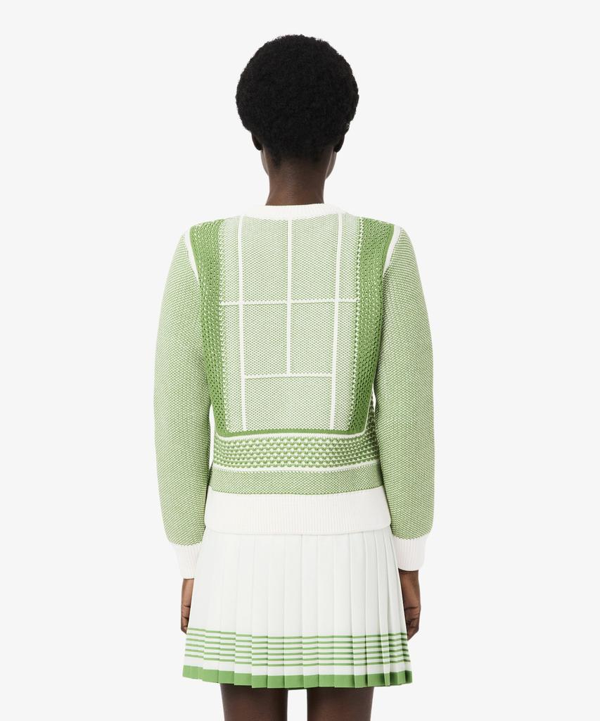 LACOSTE Women'S Tennis Court Jacquard Sweater Af9867-56G 4In