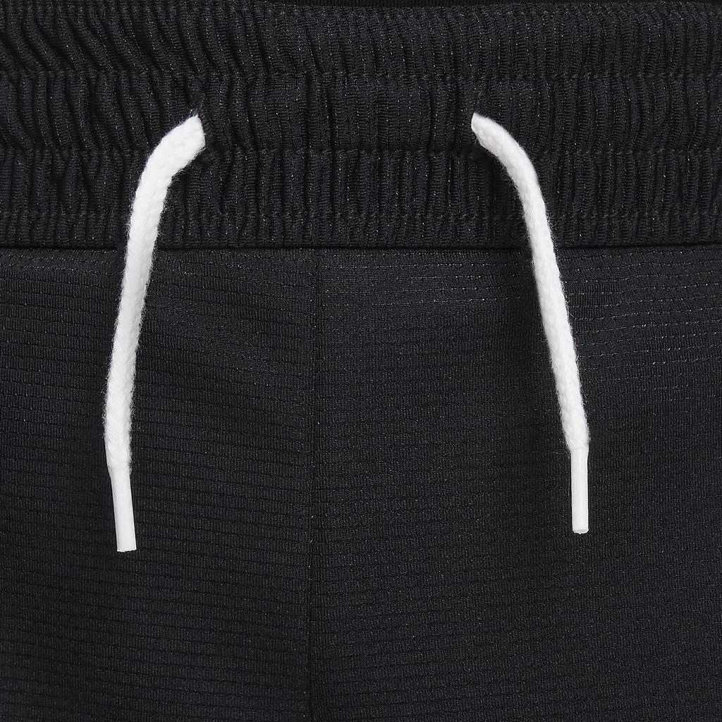 Nike Szorty do koszykówki dla dzieci z nadrukiem logo Elastyczne proste nogawki Szorty dla dzieci Czarne FJ6802010