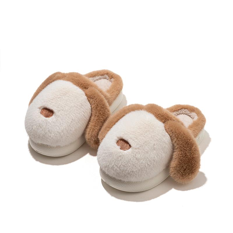 Einfache Hausschuhe, niedliche Baumwollpantoffeln mit Cartoon-Motiven, ideal für den Winter, drinnen, für Zuhause, mit dicker Sohle, warm und flauschig für Paare.