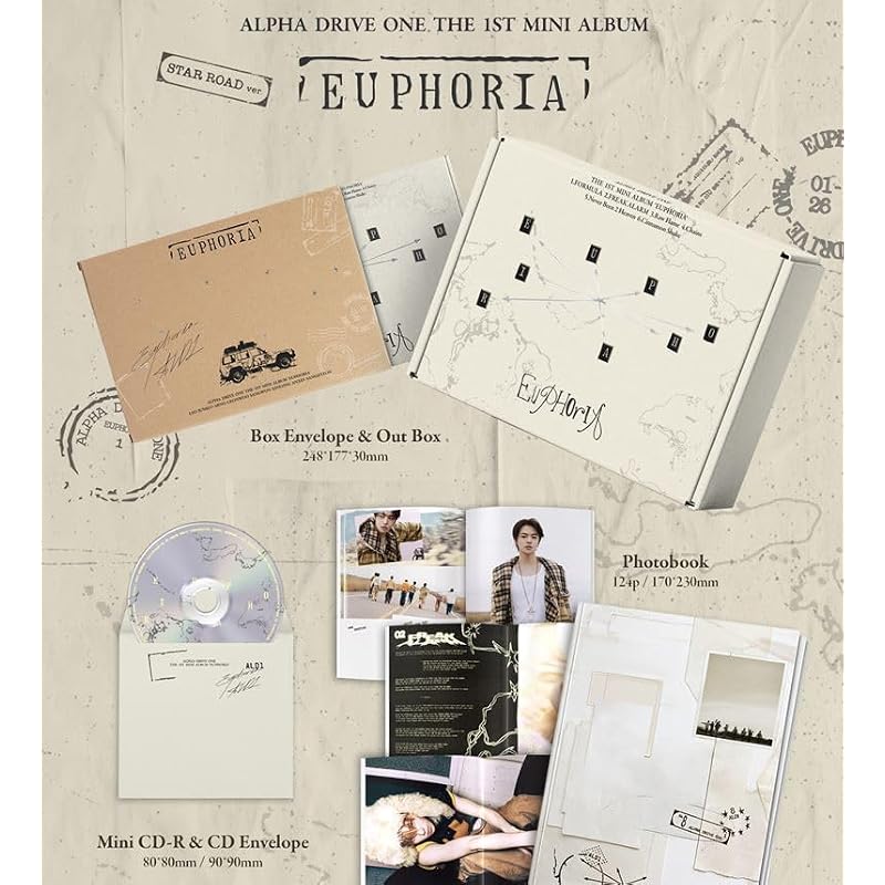 ALPHA DRIVE ONE - 1ST MINI ALBUM [EUPHORIA] Korean Edition (STAR ROAD Ver.)