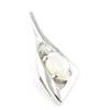 Les Trésors De Lily [E8671] - Pendentif Argent artisanal 'Déesse Opale' blanc argenté (rhodié) - 20x8 mm
