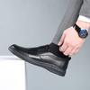 Business leather shoes lazy shoes soft sole dad driving shoes solid color velvet casual shoes