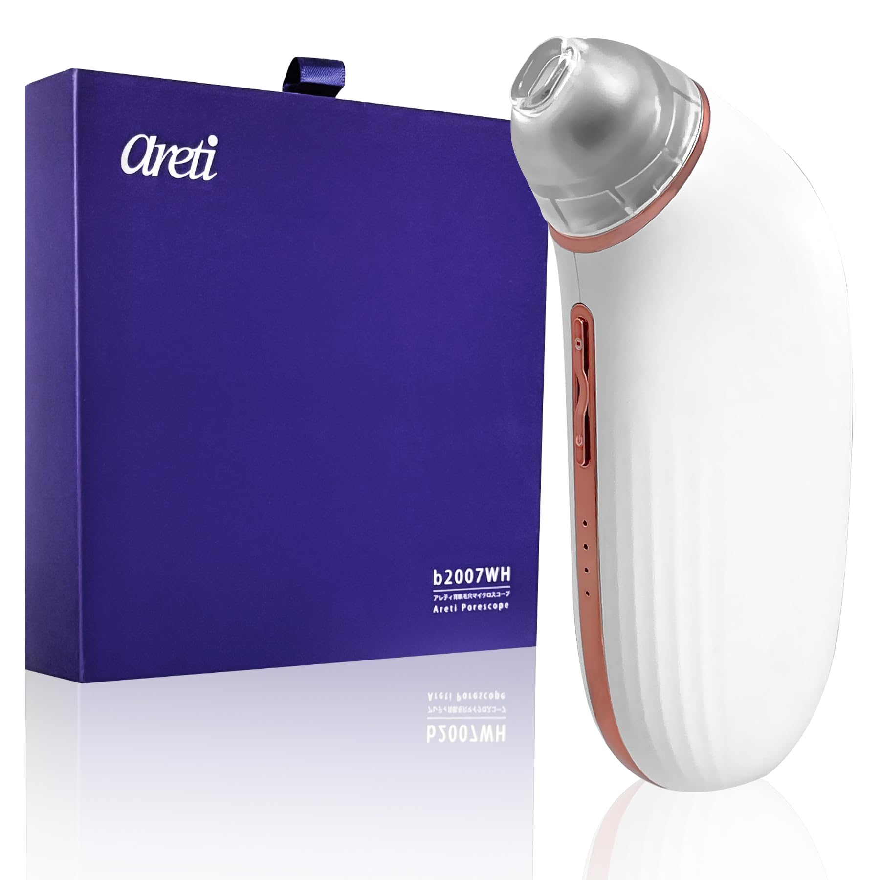 

Areti Porescope a pore suction device with a zoom removes blackheads and and features three levels of suction power for cleansing b2007WH, белый