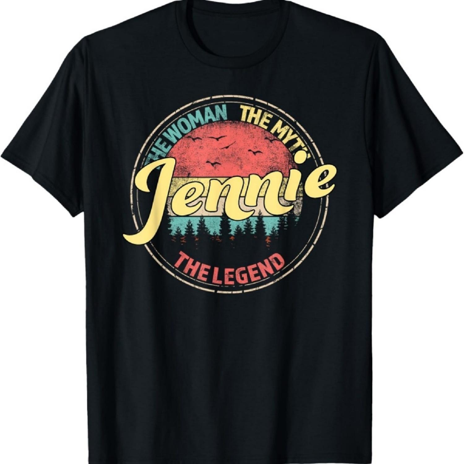 

Jennie The Woman The Myth The Legend Personalized Name T-Shirt XXXXXL різнокольоровий
