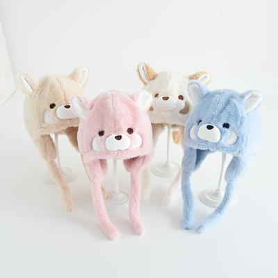 Cappello di Peluche Cartone Animato per Bambini: Maglione Caldo, Antivento, Protezione per le Orecchie