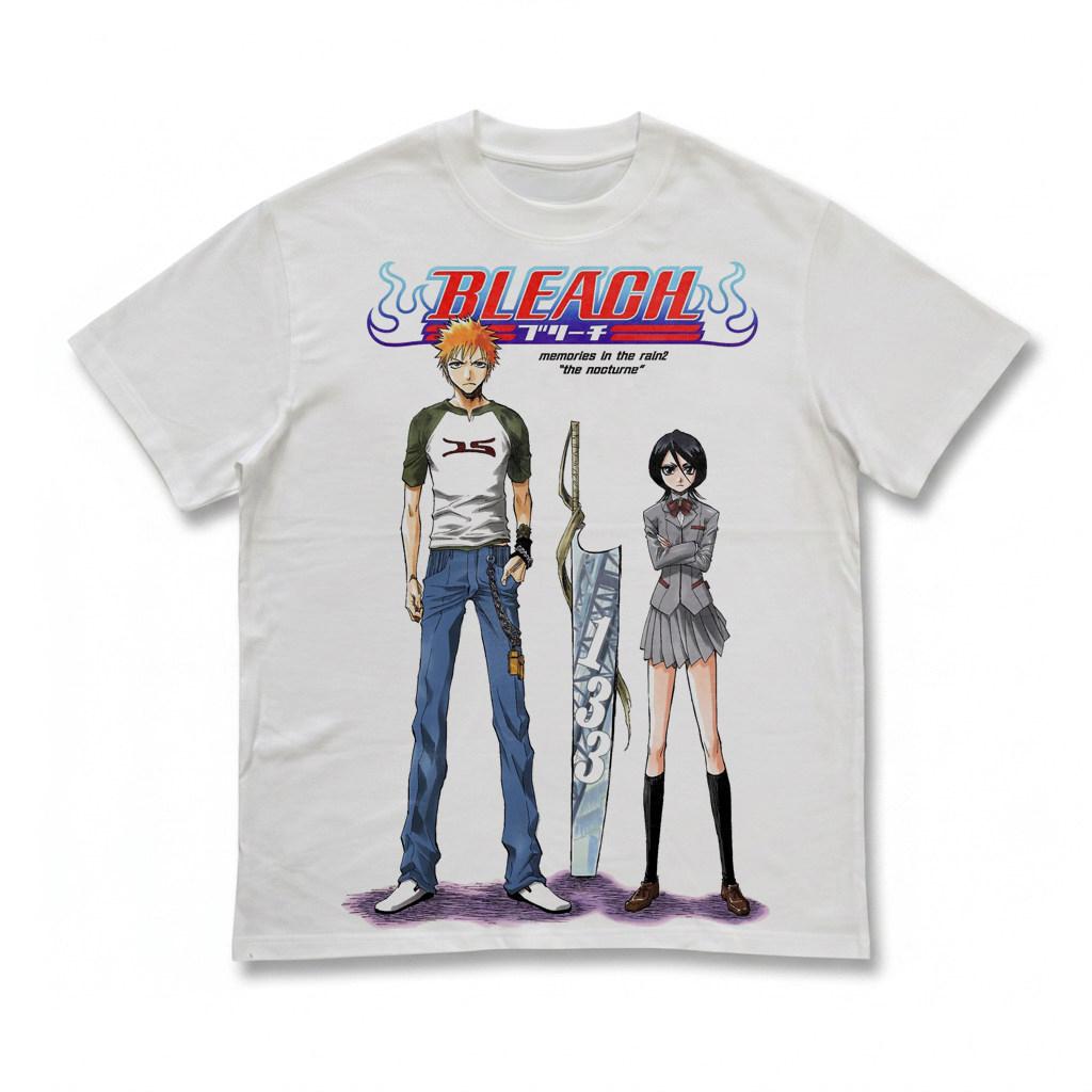 Best Anime Bleach Ichigo Kurosaki Graphic Cotton Tshirt Unisex Short Sleeve Fashion Brand Tee Luxury Casual Vintage Tees