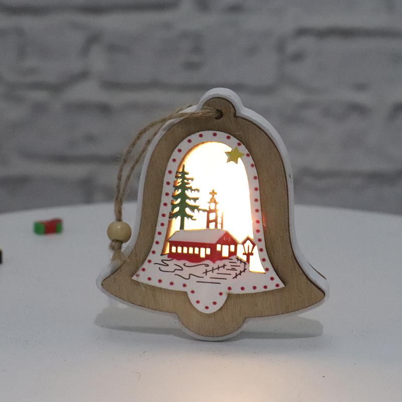 Glowing Wooden Christmas Tree Ornament Gift