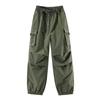 SUKINANA Outdoor Cargo Pants, Water-Repellent, Stretch Fabric, for Hiking, Trekking, and Work, with Belt (JP, Alphabet, XL, Green)
