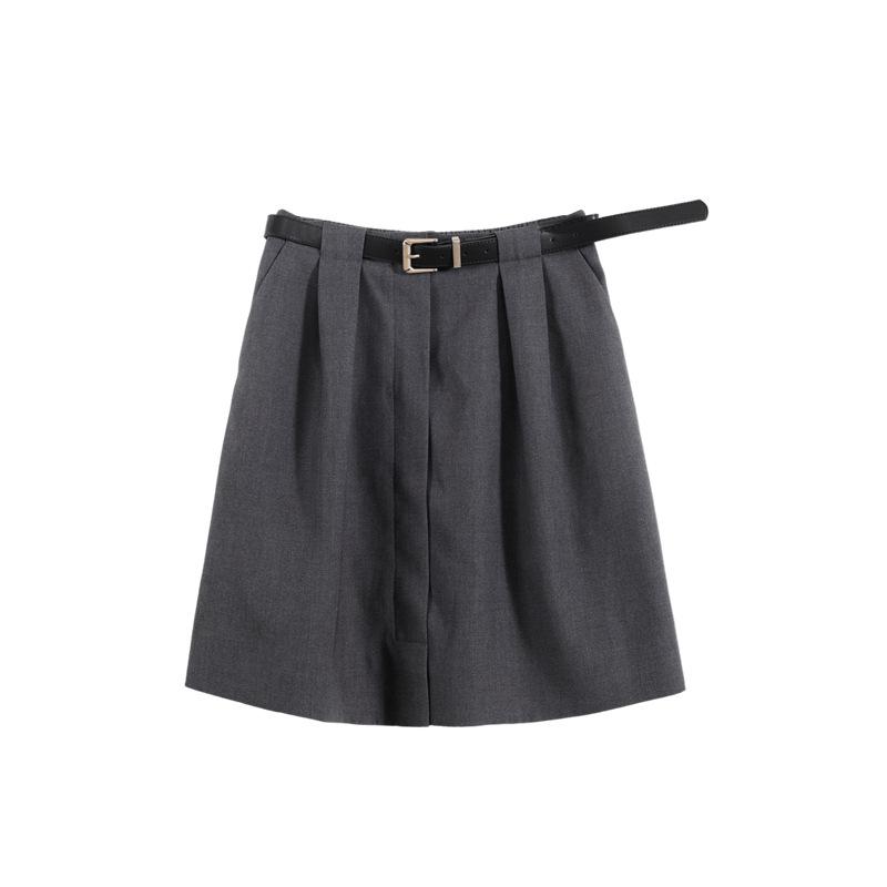 Women s Spring MIU Style Pleated A-Line Skirt with Waistband - 26 Small