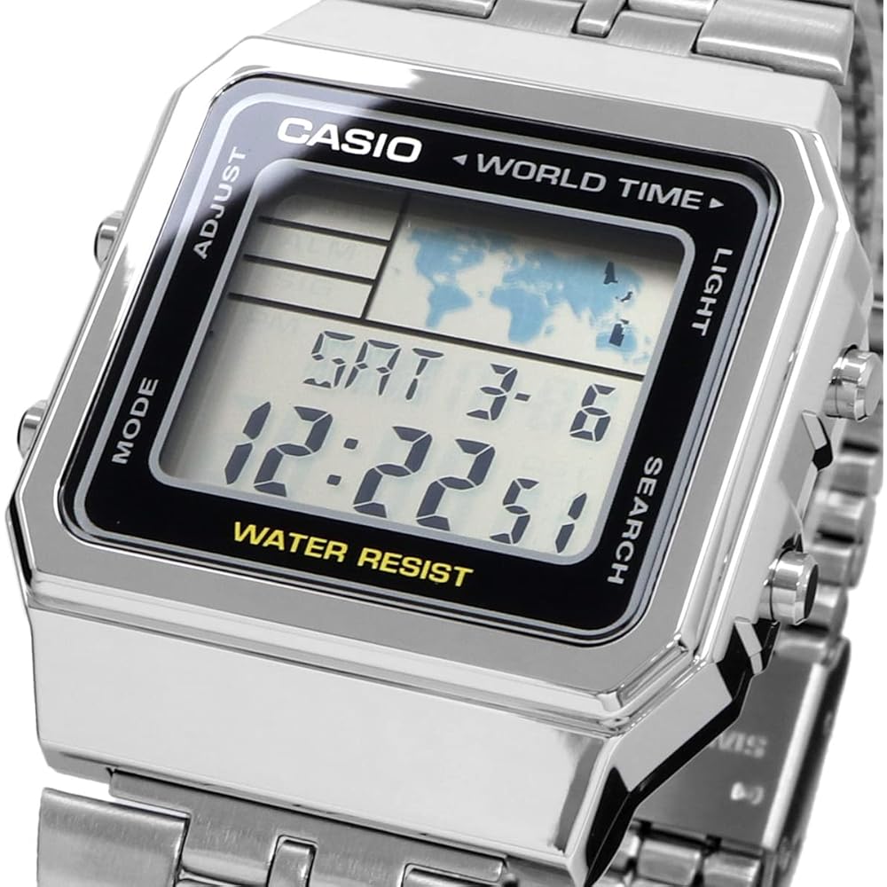 Casio Basic Digital A500WA-1 Stainless Steel Watch Water Resistant Quartz