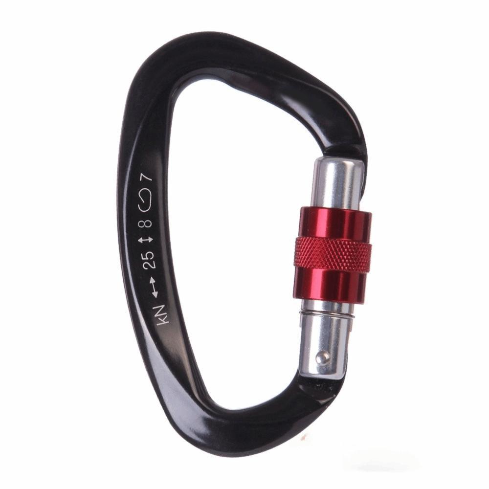 

D-shape Climbing Buckle Aluminum Zinc Zinc Alloy Key Hook Hammock Locking Clip Camping чёрный/красный