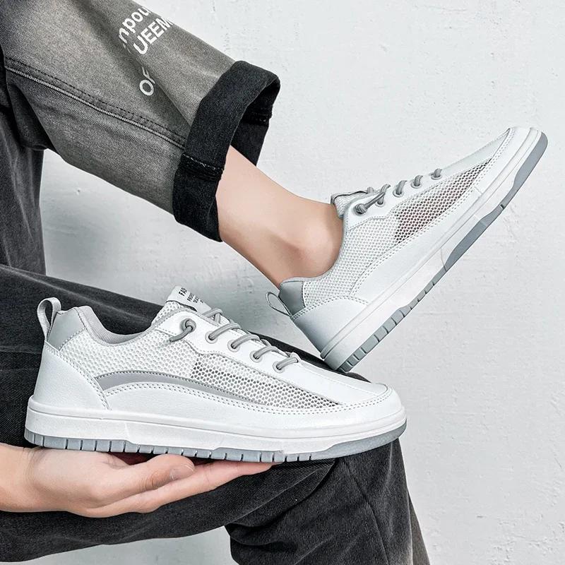 Summer Breathable Men Casual Shoes Fashion Big Size 47 Outdoor Walking Footwear Quality Lace-up Male Sneakers Comfort Anti-skid