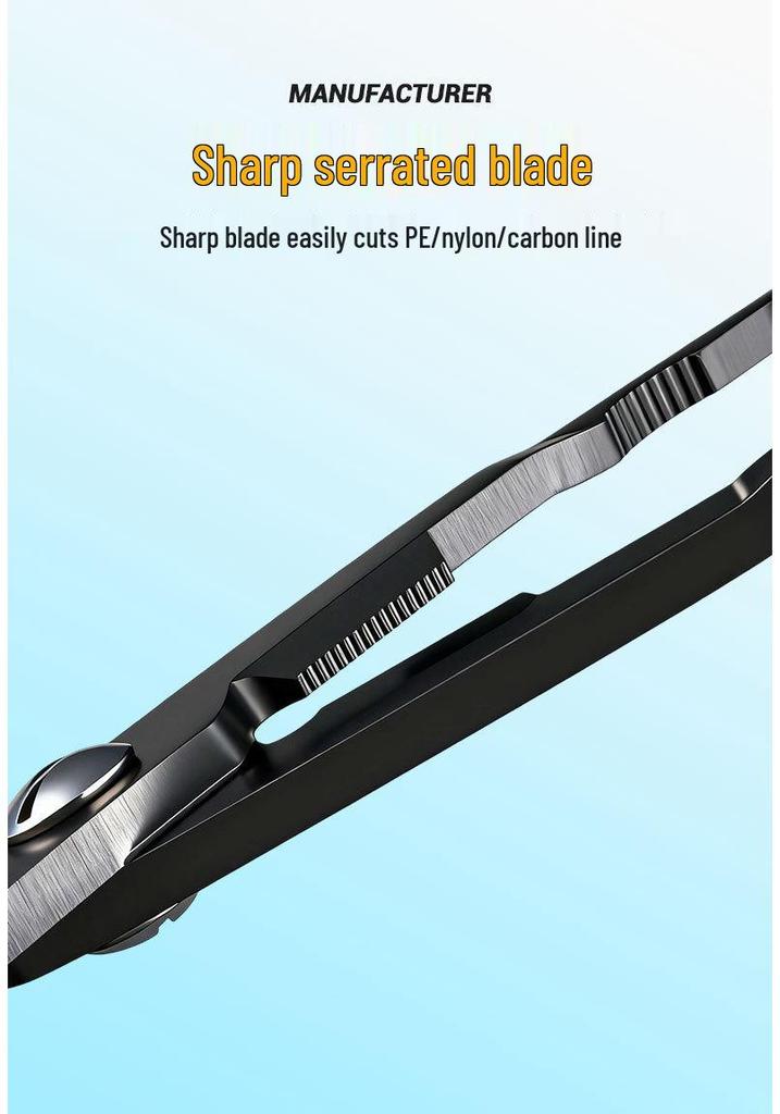 Premium Stainless Steel Multi-Functional Lure Pliers with Non-Slip Handle and Hook Remover Line Cutter for Fishing Tackle.
