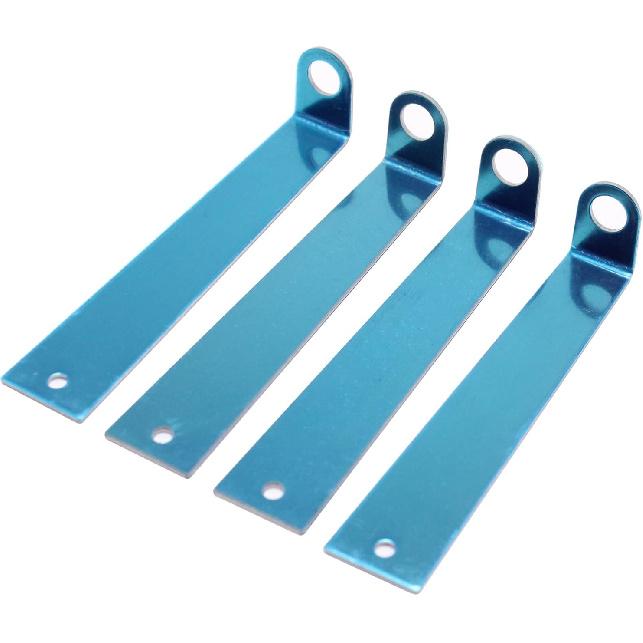 1 Set Blue Chrome Universal Spark Plug Wire Looms 7/8/9Mm Separator Fits For Chevy Ford