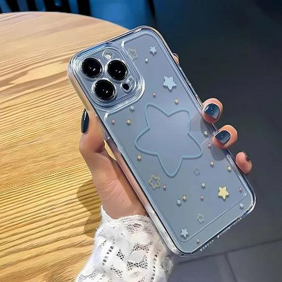 Transparent Space Shell with Star Design for Apple iPhone 17 Pro Max - Drop-proof Case