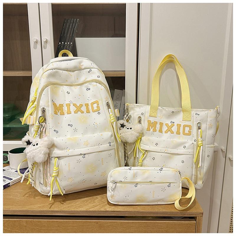 School Bag Women's New Japanese Ins High Value, Fresh and Sweet Star Make-up Bag, Light and Large-capacity Backpack