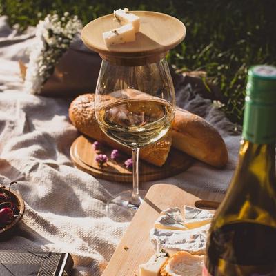 3Pcs Bamboo Wine Glass Charcuterie Topper Coasters Prevent Spills Reusable Eco-Friendly Easy To Clean Charcuterie Board Topper