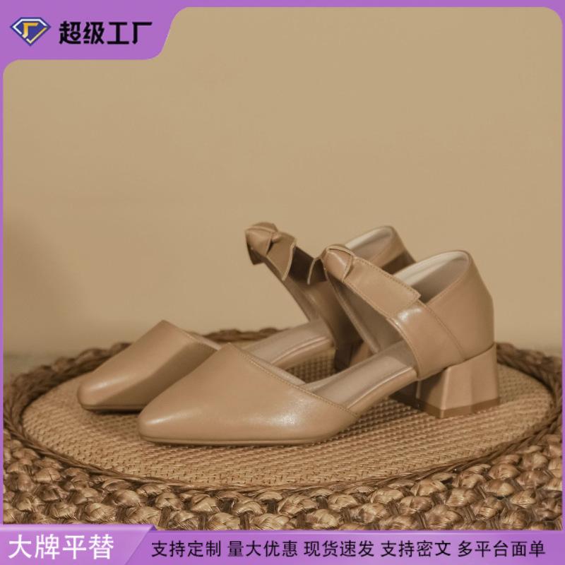 Fashion single shoes women's 2025 summer new hollow breathable Mary Jane shoes women's French daily casual shoes children