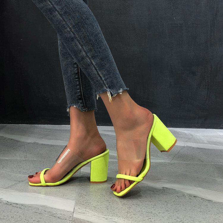 Buy Rubber Thick Heel Sandals Wear 