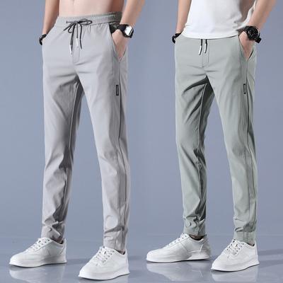 Eisseidenhosen Herren Sommer dünn Business Casual Hosen elastisch atmungsaktiv gerade Sporthose sind Bestseller