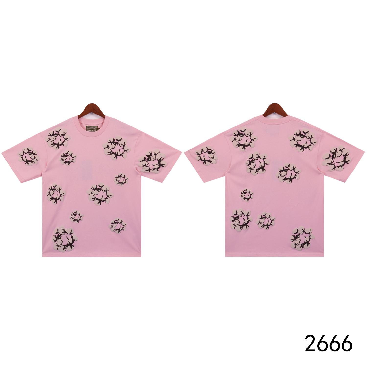 

All Over Cotton Wreath Print Oversized T-Shirt, Unisex Streetwear Short Sleeve, 6 Colors Available XL