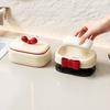 Red Bow Soap Dish Travel Soap Case with Draining Holes Soap Bar Holder Keeps Soap Dry And Hygienic for Bathroom Sink Camping