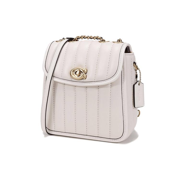 New COACH Leather Shoulder Bag, Crossbody Bag, Backpack Trumpets Women's White 4688-B4HA