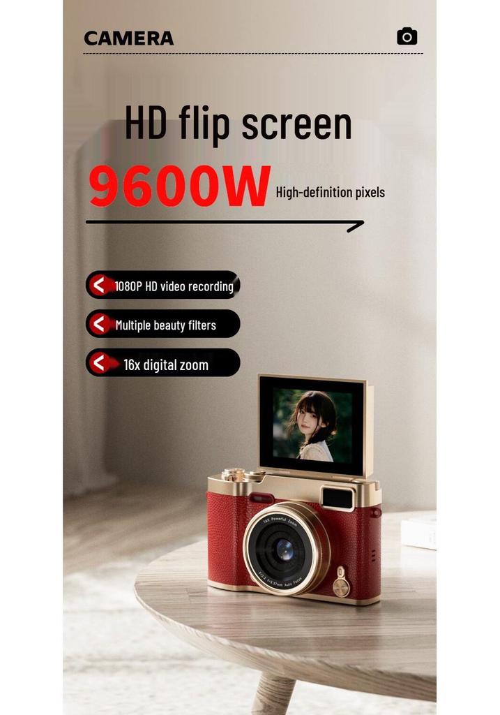 New 9600W Pixel HD Flip Screen Student Selfie Camera