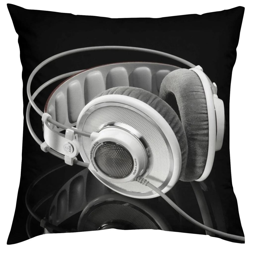 Home Decor Pop Band Cushion Cover Black Guitar Music Pillowcase Retro Speaker Piano Rock White