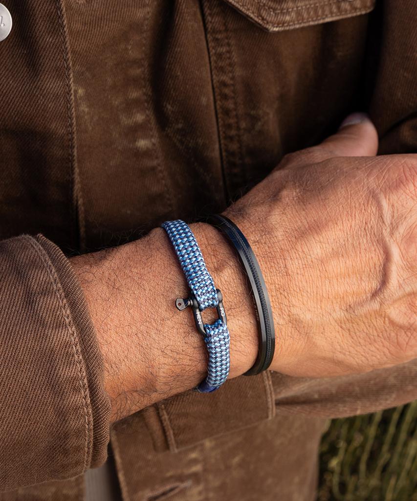 Pig&Hen Vicious Big Bracelet - Steel Blue X Slate Gray X Black