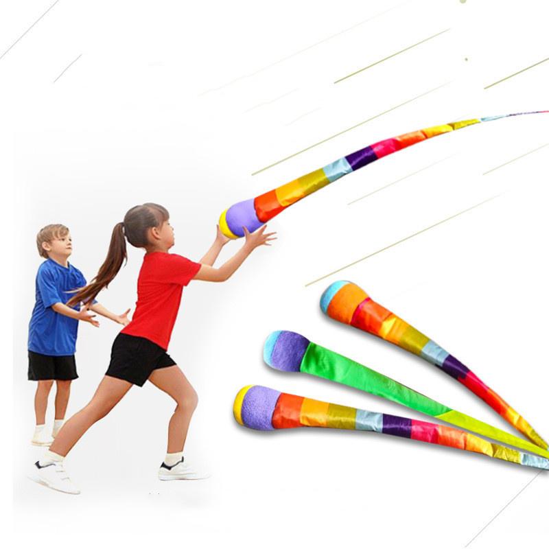 Children's Parent-child Interaction Hand Throwing Ribbon Rainbow Ball Outdoor Toys Sports Meteor Planet Sandbag Sensory Training