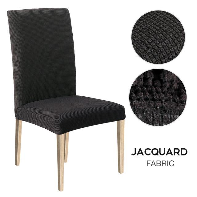 1/2/4/6pcs Dining Chair Cover Jacquard Spandex Slipcover Protector Case Stretch for Kitchen Chair Seat Hotel Banquet Elastic