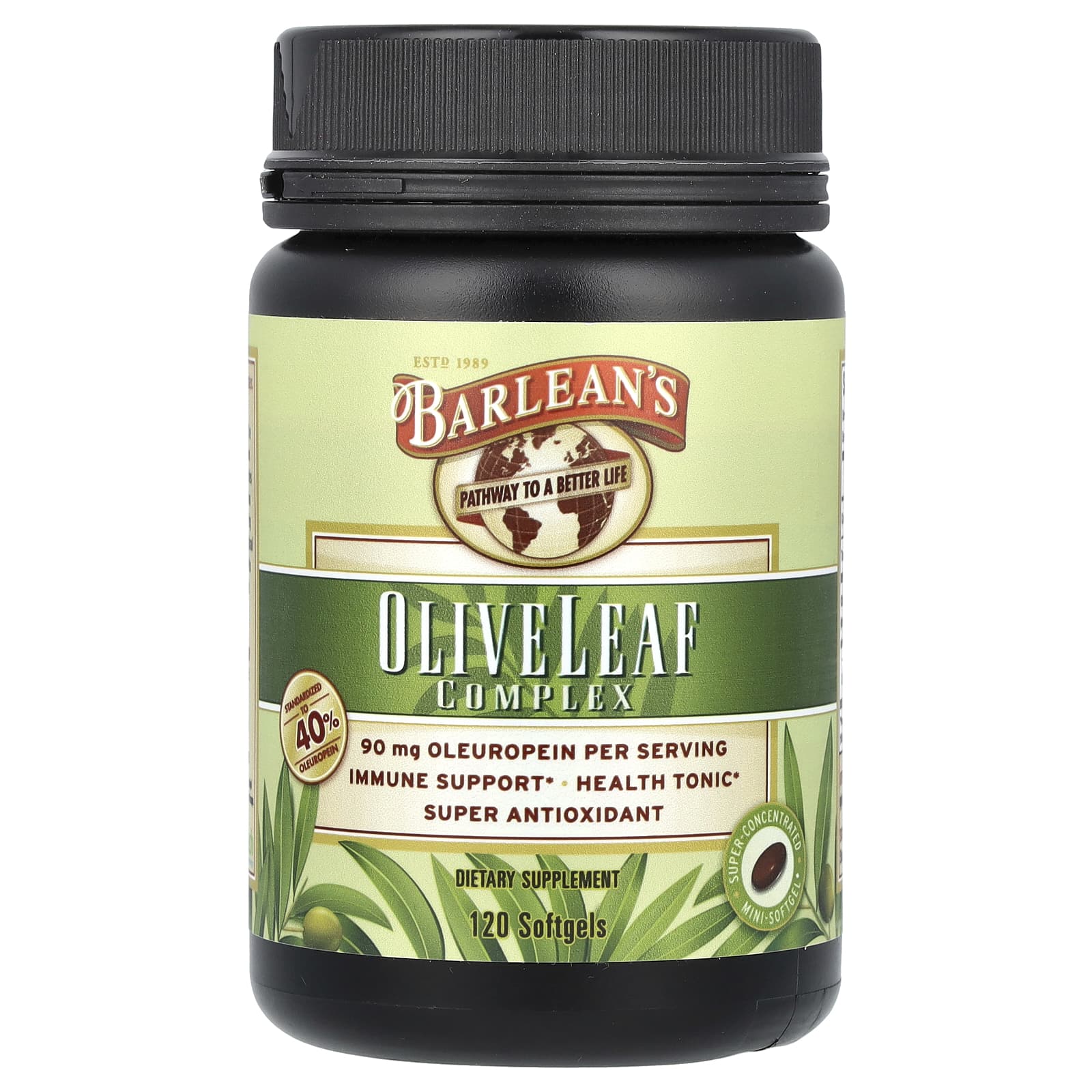 

Barlean S Olive Leaf Complex, 120 Softgels