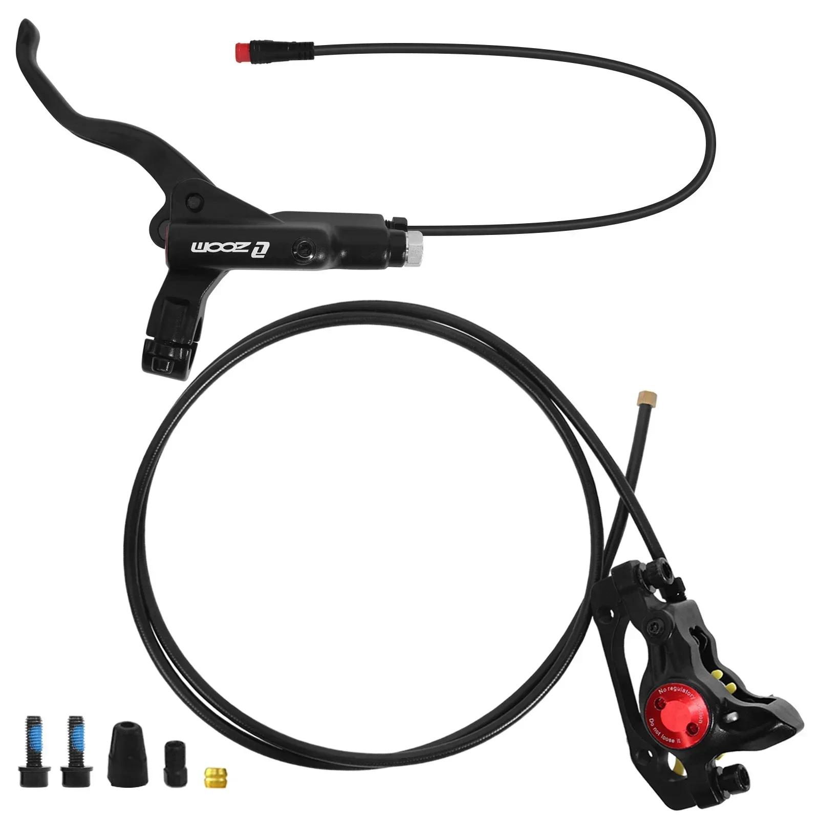 

ZOOM Bicycle Hydraulic Disc Brake Set 2 Piston Oil Pressure MTB Brake 1100/1850mm Disc Brake for E-Bike Scooter Mtb Folding Bike FRONT
