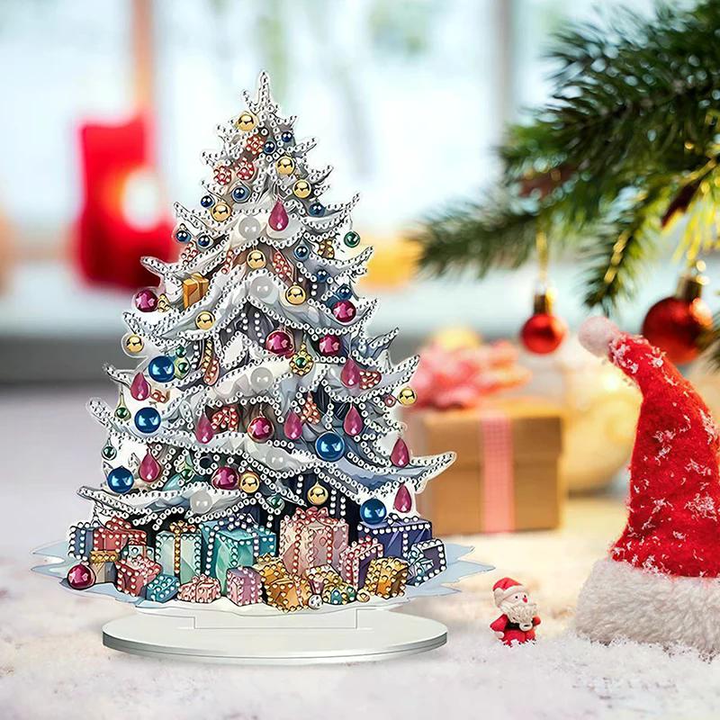 1pcs Christmas Reindeer Sleigh Santa Figurine 2D Acrylic Christmas Santa Claus On Sleigh Decoration Holiday Party Supplies