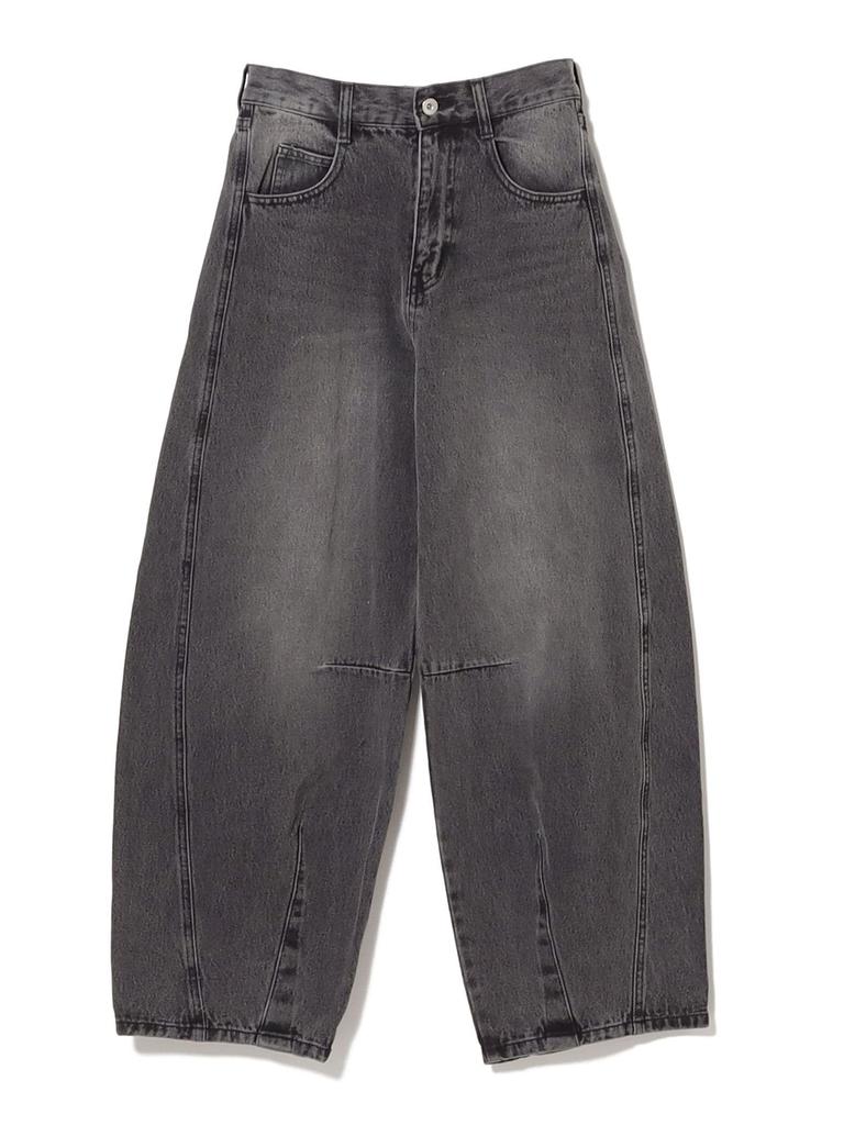 Ray Beams Women's Denim Barrel Jeans Pants, Black 0