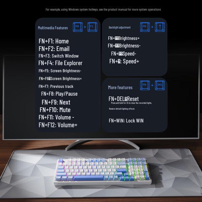 Lenovo GK10 98-Key Three-Mode Mechanical Gaming Keyboard