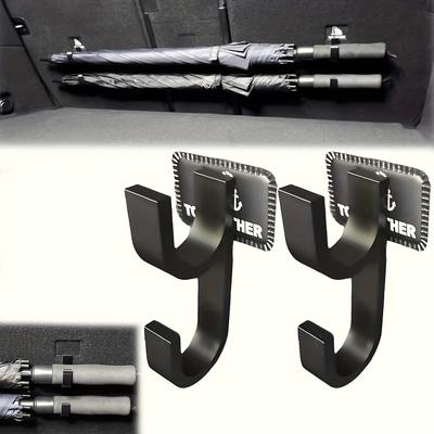 2 Stück universeller Kofferraumhaken für das Auto, geeignet für Regenschirme, Handtücher, Angelruten, kein Bohren erforderlich, kompatibel mit den meisten Autos.