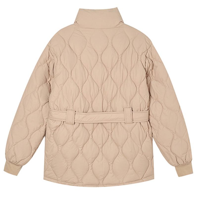 Fashion Winter Woman Parkas With Belt Loose Thick Warm Jackets Women's Coats