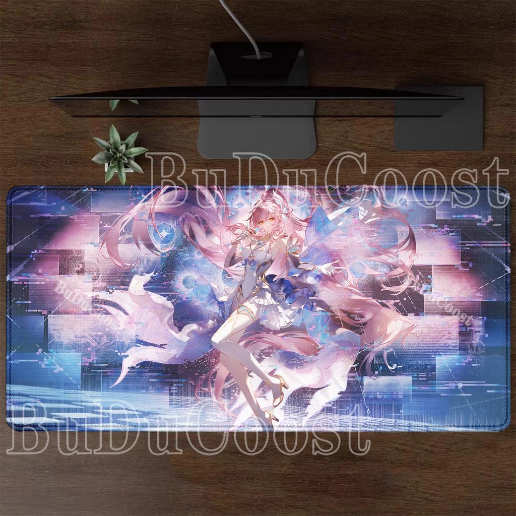Gaming Wuthering Waves Aemeath Mouse Pad Anime Kawaii Girl Keyboard HD Printing Overlock Mousepad PC Office Accessories Desk Mat