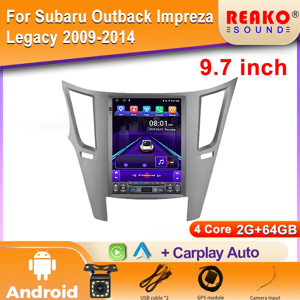 

9,7 дюйма для Subaru Outback Impreza Legacy 2009-2014 Android Auto Car Radio GPS Navigation Multimedia Stereo Carplay 2din DVD 4 core 2GB+64GB carplay