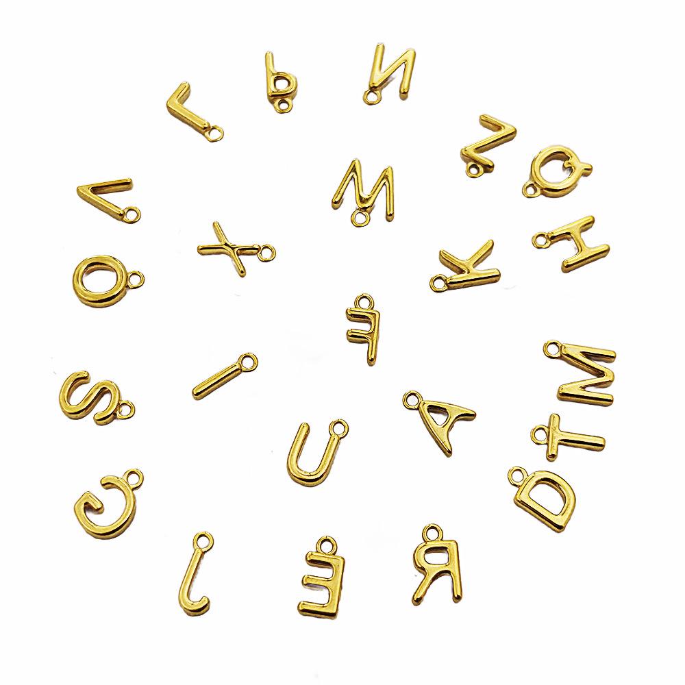 26 A-Z Letter Pendants with Loops for Creative DIY Bracelets, Necklaces, Jewelry Charms & Accessories.