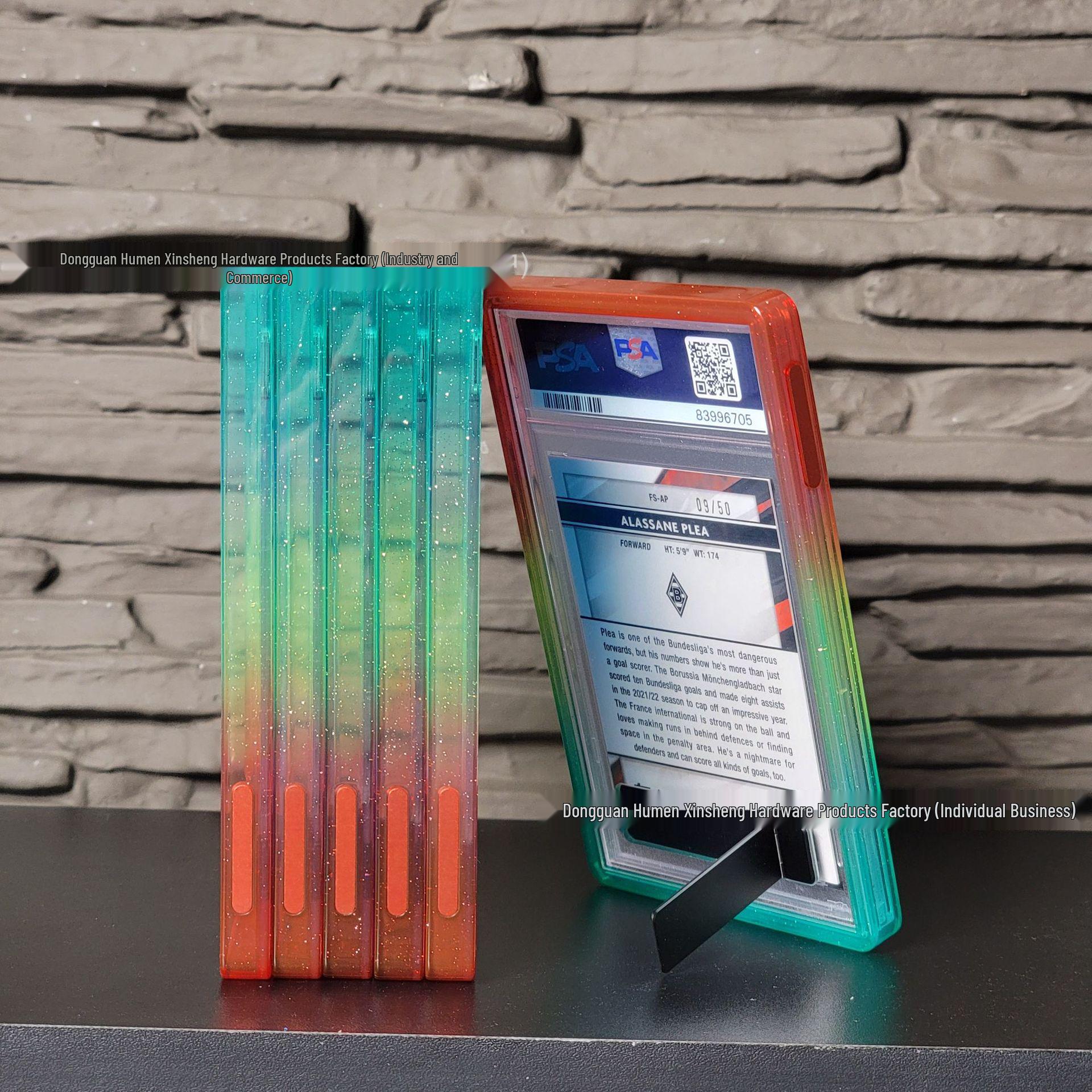 

PSA Graded Card Protector: Gradient Glitter TPU Silicone Stand for BGS Pokemon Cards Custom Logo