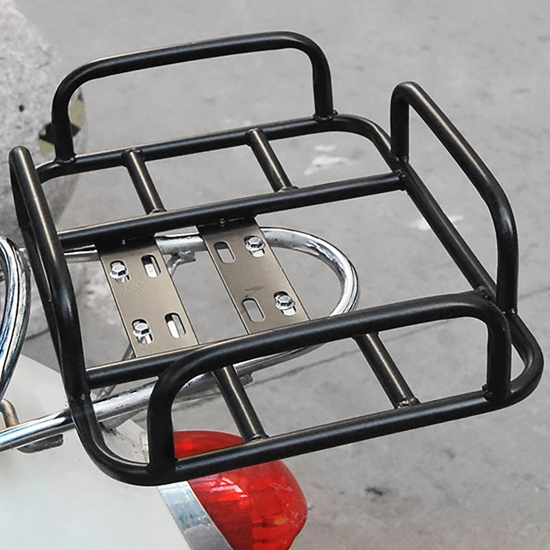 Stojan na box na donášku jedla Zadná mriežka Nakladanie Bezšvová oceľová rúrka Univerzálny pre motocykel Elektrický bicykel