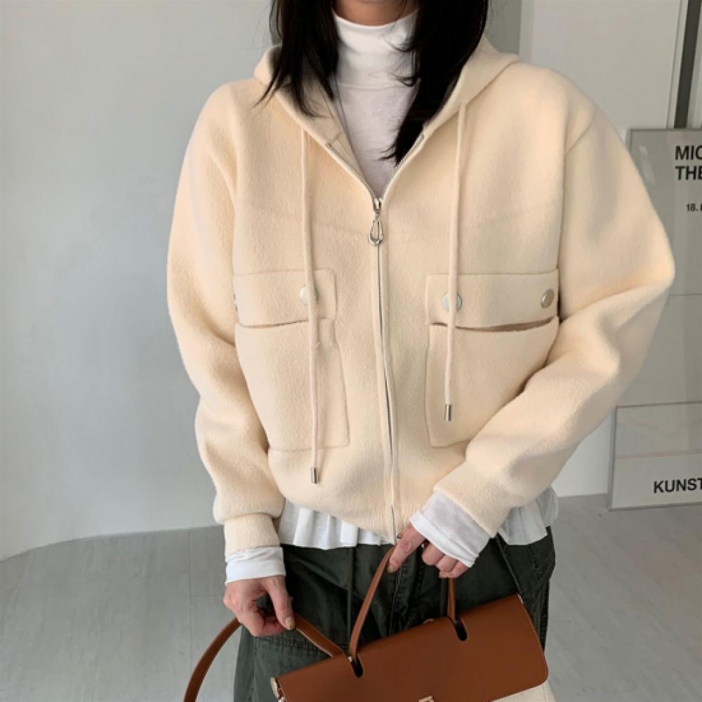 New ArrivalS Open Run Women S Knit Hoodie Jacket With Two pocketS
